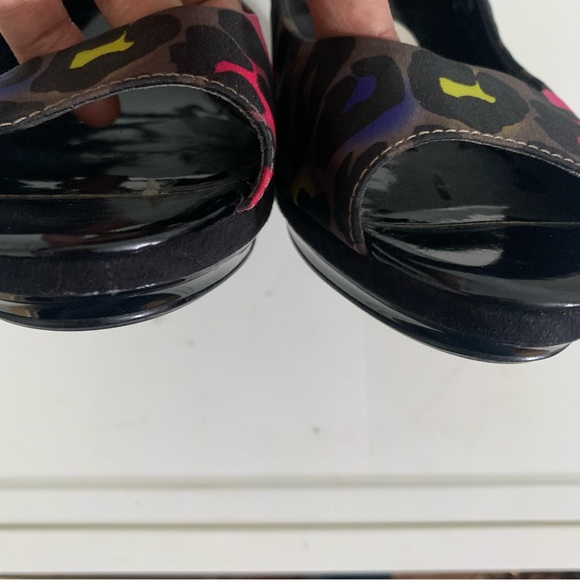 Nine West women’s multicolor animal print platform 4 inch heel size 10 - Picture 6 of 7